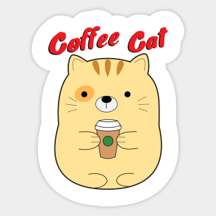 Coffee Cat Sticker